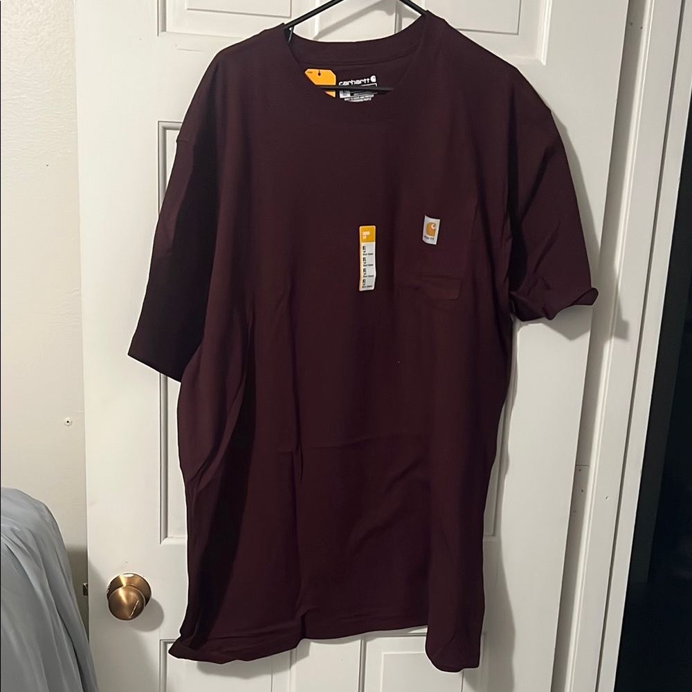 Carhartt Men's Maroon T-Shirt XL tall